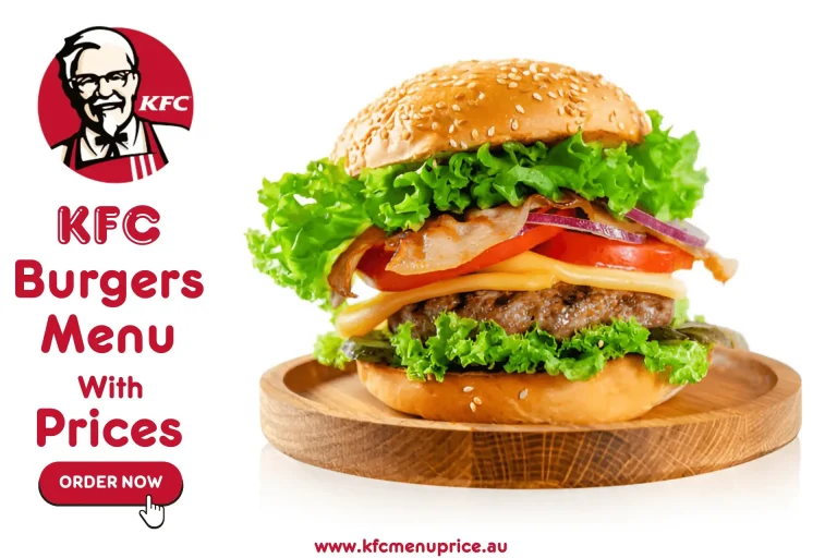 KFC Burgers Menu
